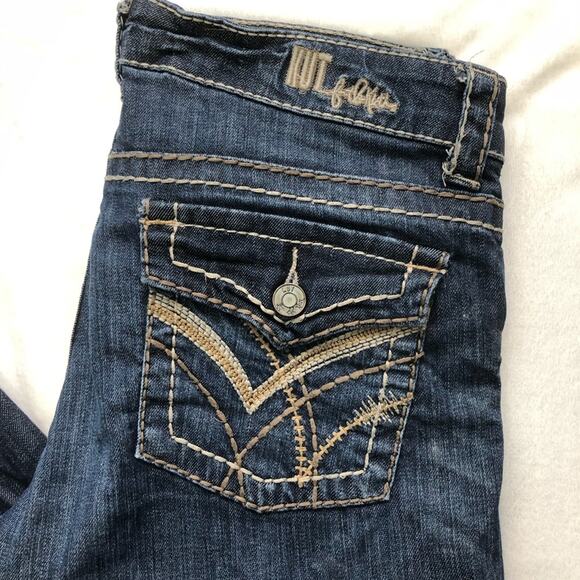 Kut from the Kloth skinny straight denim jeans size 4 flap pocket - Picture 3 of 8